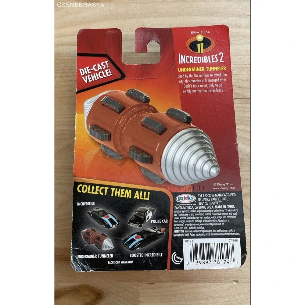 Jakks Pacific Incredibles 2 Underminer Tunneler Die-Cast Vehicle 2018 New Sealed